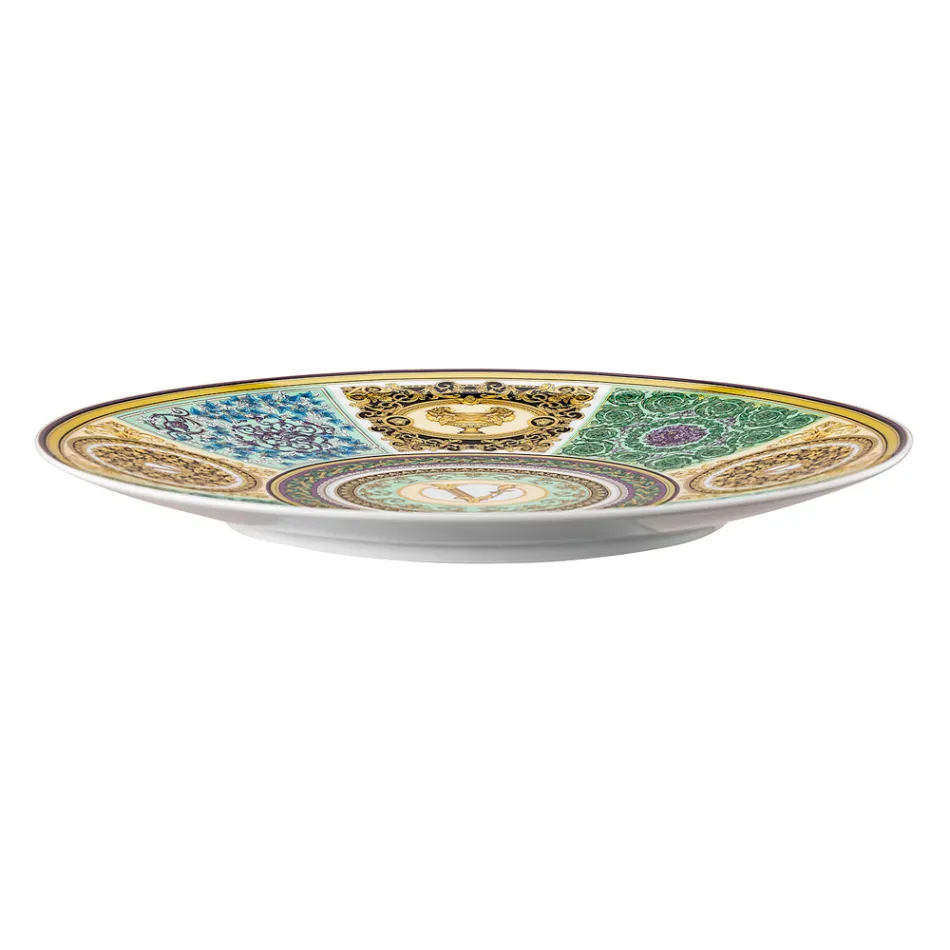 Plato de mosaico barroco Rosenthal Versace con marcapáginas, diámetro 33 cm - Mosaico viadurini