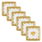 Cuencos de porcelana cuadrados planos I Love Baroque de Rosenthal Versace, 6 unidades, estilo barroco viadurini