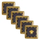 Cuencos de porcelana cuadrados planos I Love Baroque de Rosenthal Versace, 6 unidades, estilo barroco viadurini