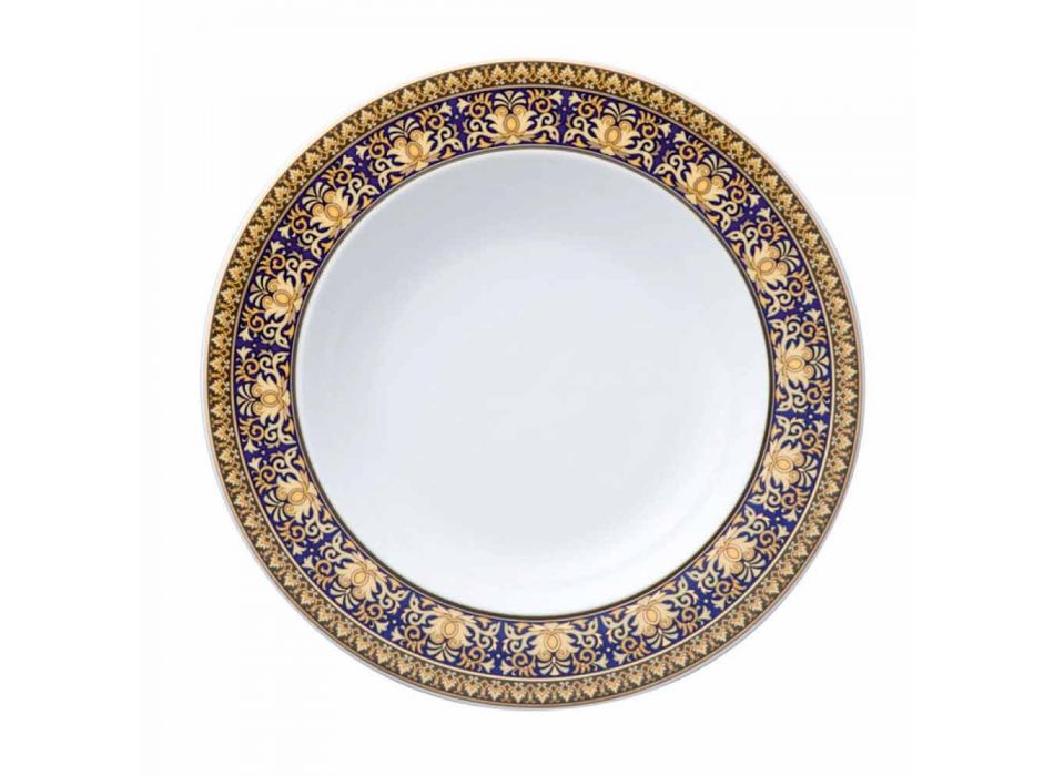 Rosenthal Versace Medusa Blue Plate diseño moderno porcelana inferior viadurini