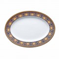 Rosenthal Versace Medusa óvalo azul plato de porcelana del diseño