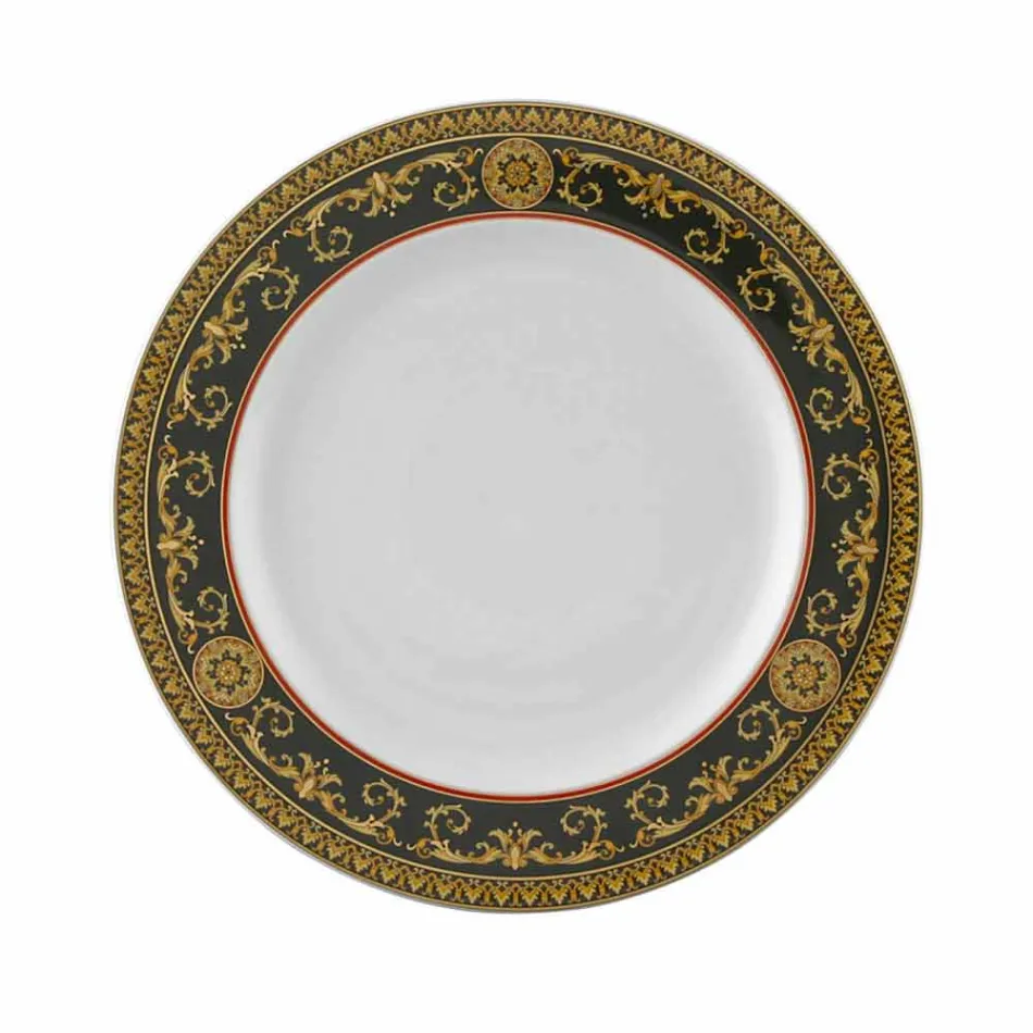 Rosenthal Versace Medusa Blue Plate 27cm diseño de piso de porcelana viadurini