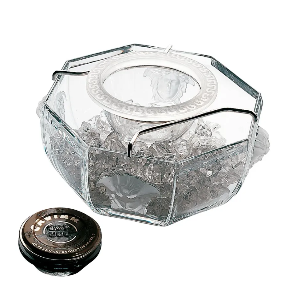 Cuenco para caviar Medusa Crystal de Rosenthal Versace en cristal - Medusacrystal viadurini