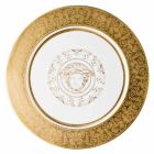 Rosenthal Versace Medusa Gala placa de oro marcador de posición 33cm porcelana viadurini