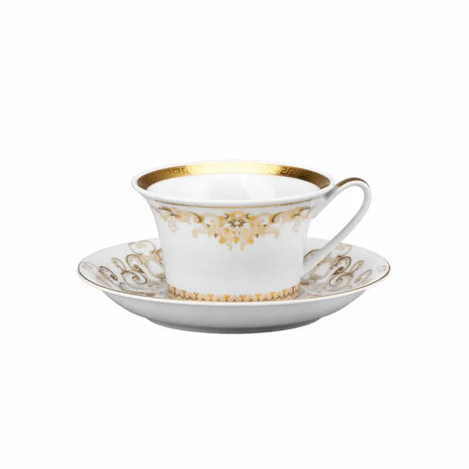 Rosenthal Versace Medusa Gala oro determinado de porcelana tazas de té 6 PZZ viadurini