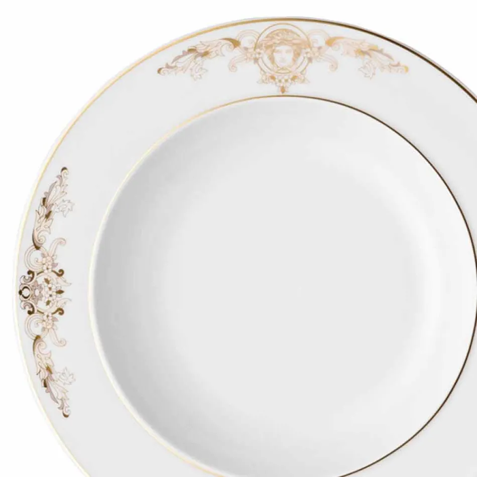 Rosenthal Versace Medusa Gala fondo del plato de porcelana 22cm diseño viadurini