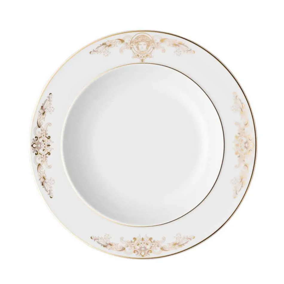 Rosenthal Versace Medusa Gala fondo del plato de porcelana 22cm diseño viadurini
