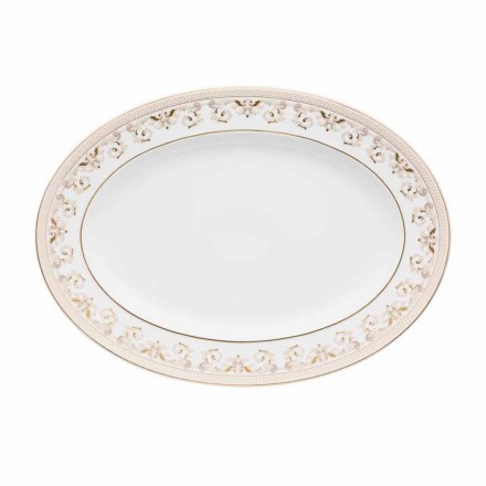 Rosenthal Versace Medusa Gala 34cm porcelana diseño de la placa ovalada viadurini