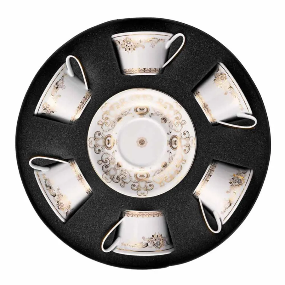 Té Rosenthal Versace Medusa Gala tazas de porcelana 6 piezas viadurini