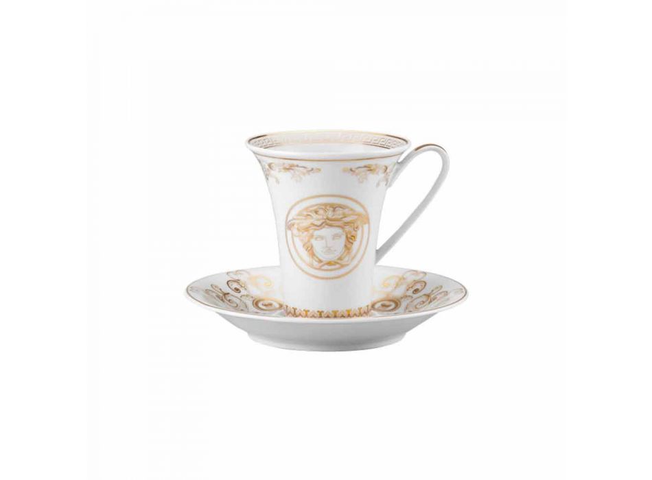 Rosenthal Versace Medusa Gala Copa alta porcelana Diseño del café viadurini