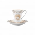 Rosenthal Versace Medusa Gala Copa alta porcelana Diseño del café