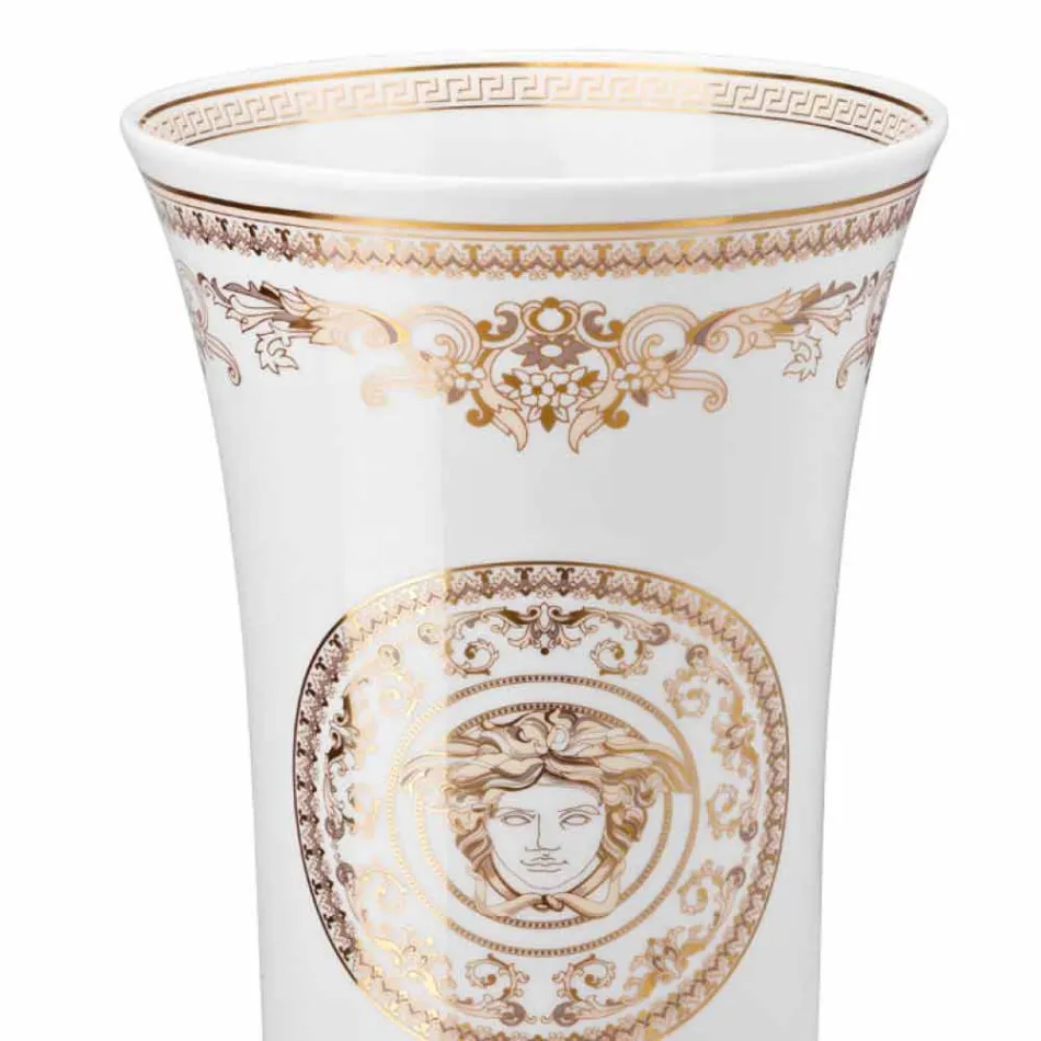 Rosenthal Versace Medusa Gala diseño jarrón de porcelana h 34cm viadurini