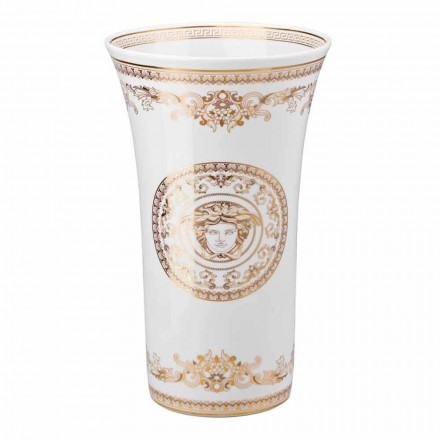 Rosenthal Versace Medusa Gala diseño jarrón de porcelana h 34cm viadurini