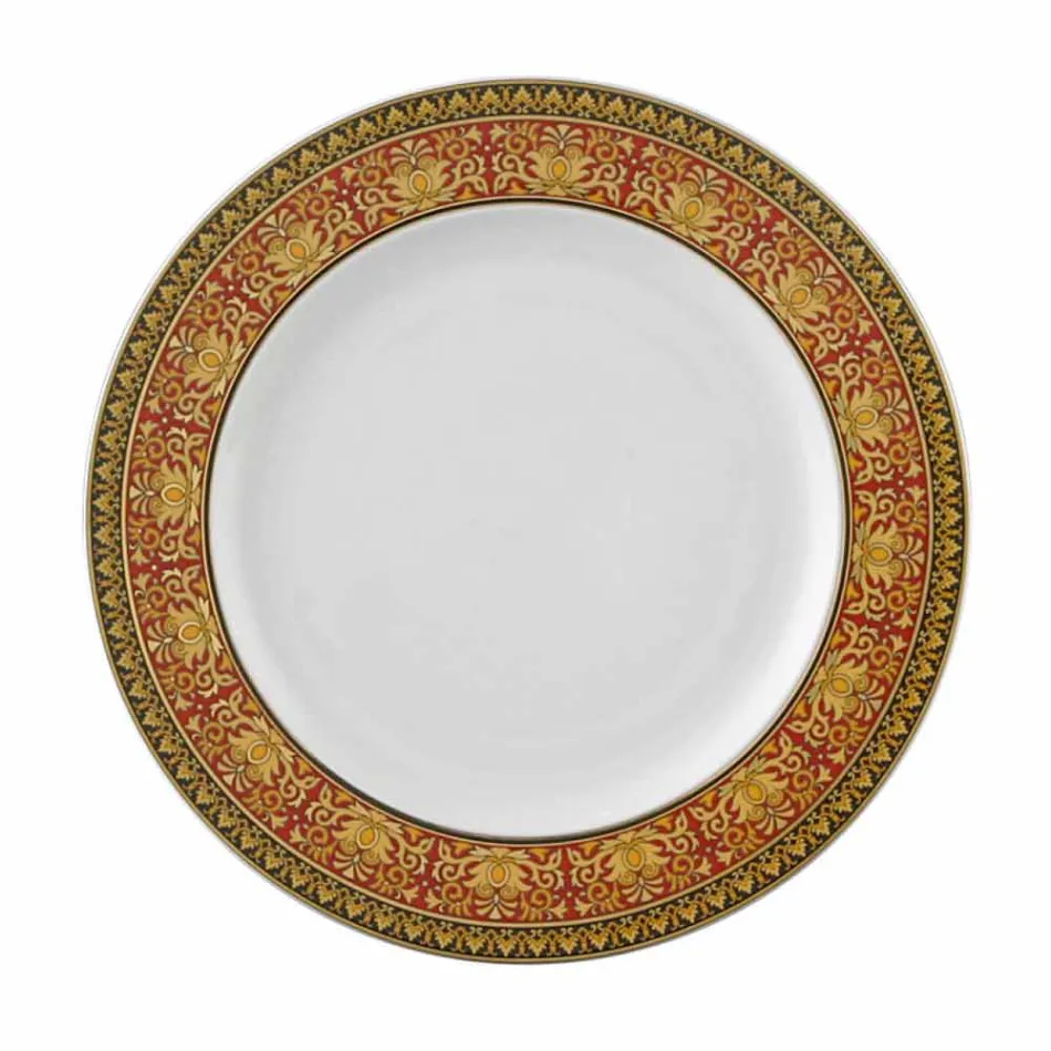 Rosenthal Versace Medusa Plate Red 22 cm porcelana viadurini