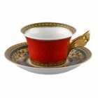 Rosenthal Versace Medusa rojo de la taza de té de porcelana diseño moderno viadurini