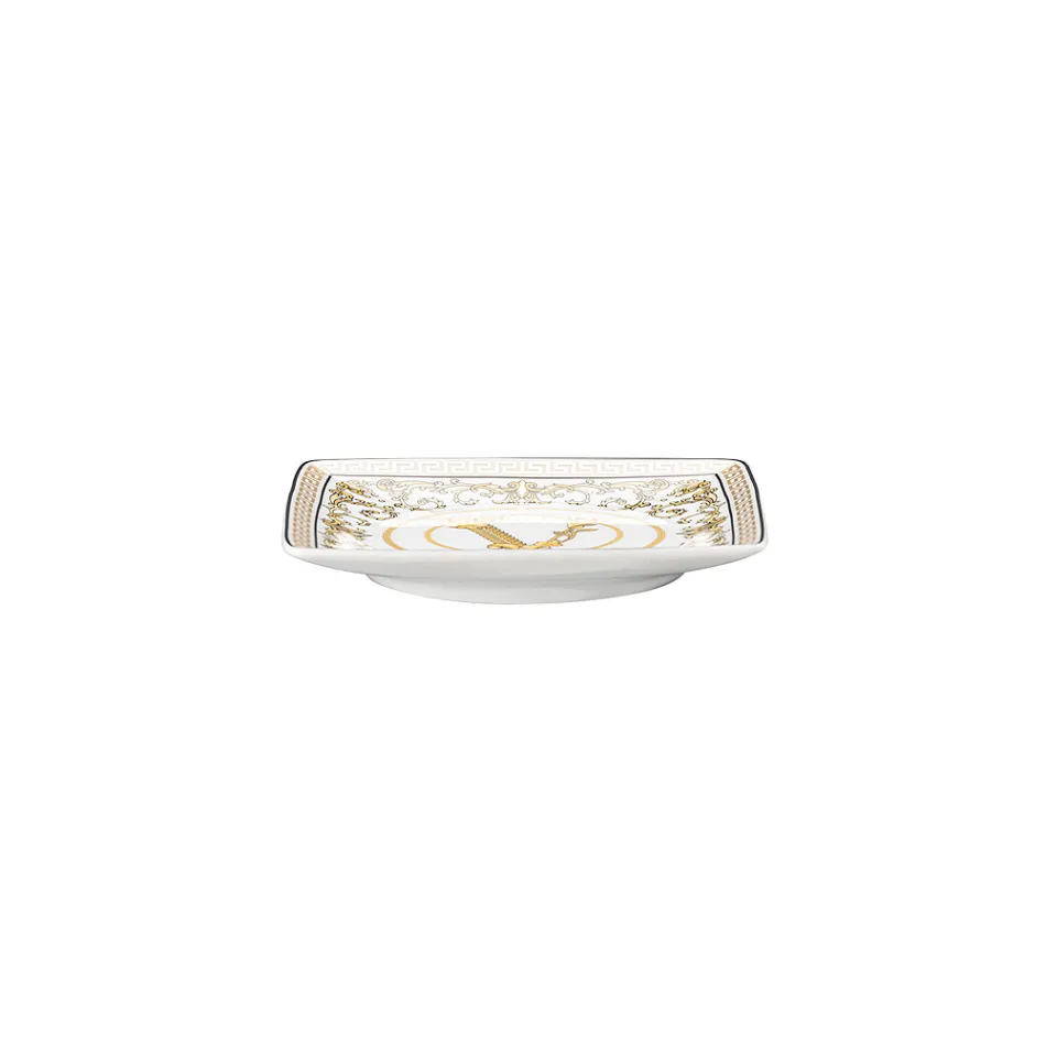 Rosenthal Versace Virtus Gala 6 cuencos cuadrados planos 15x15 cm en porcelana - Barroco viadurini