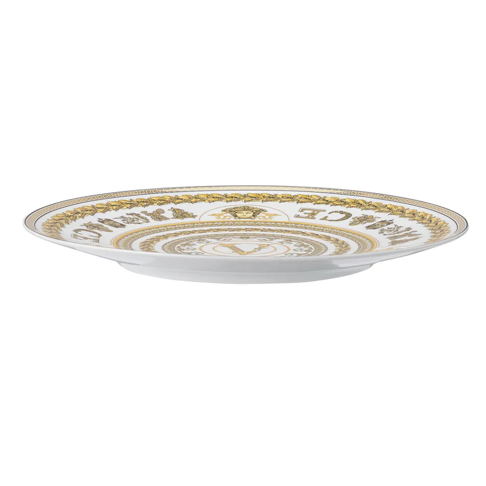 Plato portavasos Virtus Gala de Rosenthal Versace, diámetro 33 cm, de porcelana, estilo barroco viadurini