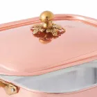 Tostador y Tapa Rectangular en Cobre Estañado a Mano 32x24 cm - Mariateresa viadurini