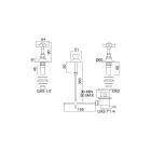 Grifos para bidé vintage de latón con entrega interna Made in Italy - Katerina viadurini