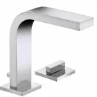 Mezclador de lavabo de baño de diseño moderno con 3 orificios de metal - Etto viadurini