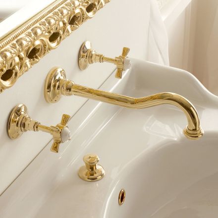 Grifos para lavabo/fregadero de pared vintage y de diseño Made in Italy viadurini