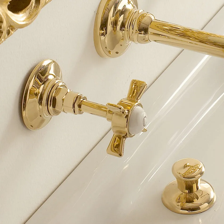 Grifos para lavabo/fregadero de pared vintage y de diseño Made in Italy viadurini