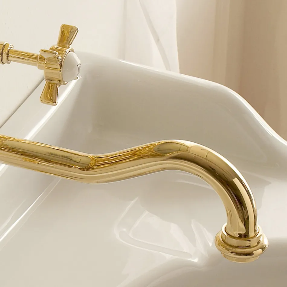 Grifos para lavabo/fregadero de pared vintage y de diseño Made in Italy viadurini