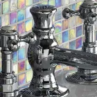 Grifo para bidé vintage de latón con 3 orificios Made in Italy - Elisea viadurini