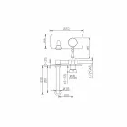 Grifo monomando de pared de diseño italiano Made in Italy - Neno viadurini