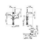 Grifo monomando para bidé con desagüe cuadrado - Erik viadurini