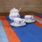 Runner of Italian Art producido y pintado a mano en una pieza única de cáñamo - Marcas viadurini