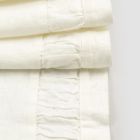 Corredor de lino pesado blanco natural con relieve de lujo italiano - Limao viadurini