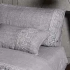 Bolsa de almacenaje para funda nórdica de lino con encaje y botones Sinergia - Energis viadurini