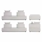 Lounge de esquina de diseño moderno al aire libre en tela Homemotion - Benito viadurini