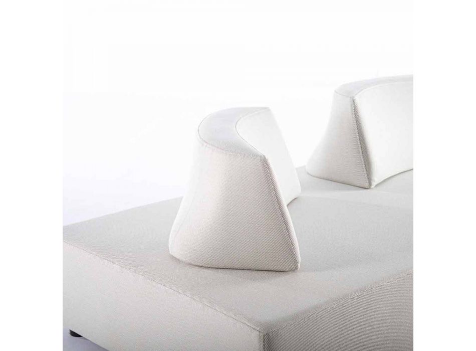 Lounge de esquina de diseño moderno al aire libre en tela Homemotion - Benito viadurini