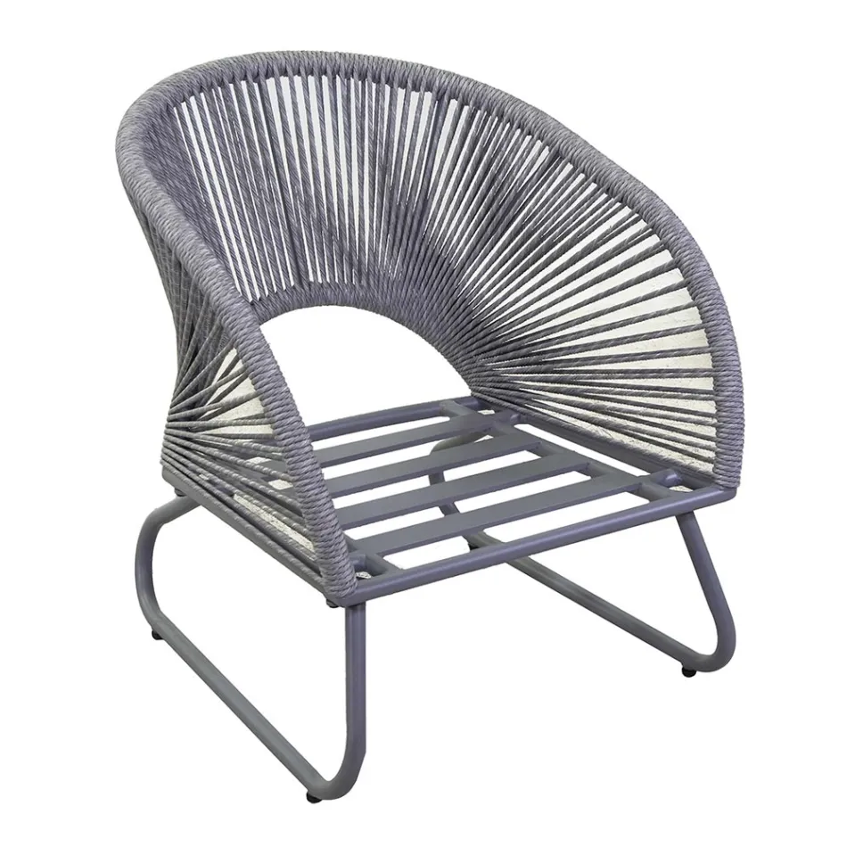 Salón compuesto por 2 sillones con mesa de centro - Maleta viadurini