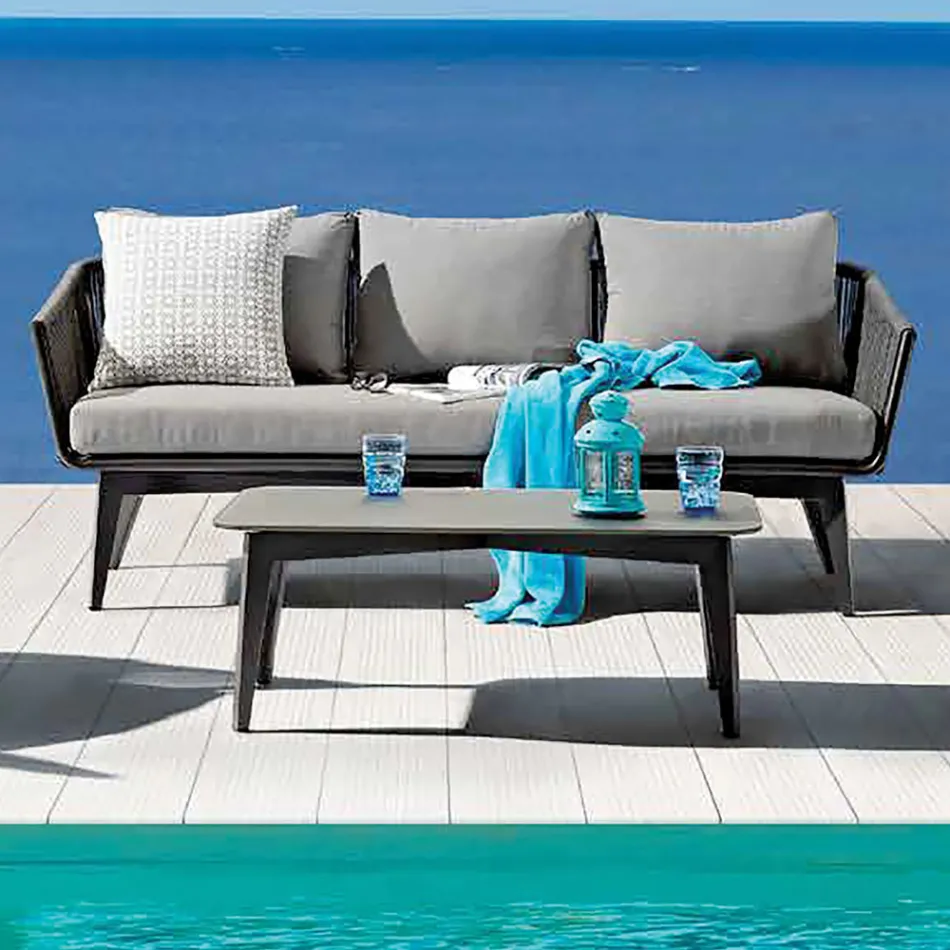 Sala de estar compuesta por sofá de 2 o 3 plazas, sillones y mesa de centro - Elios viadurini