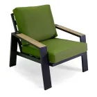 Salón exterior compuesto por 1 sofá, 2 sillones y 1 mesa de centro - Righello viadurini