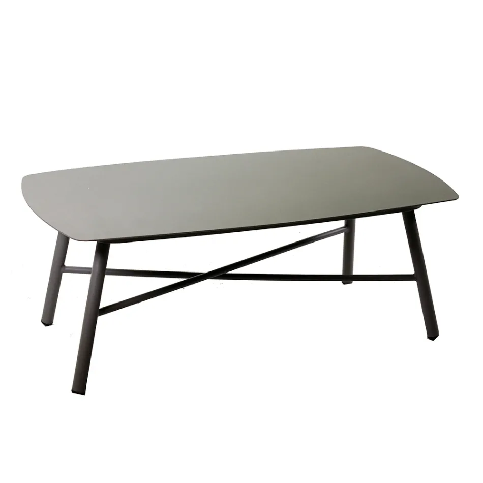 Salón exterior compuesto por 1 sofá de 3 plazas, 2 sillones y 1 mesa de centro - Righello viadurini