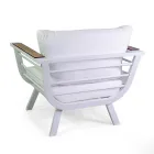 Salón de exterior compuesto por 2 sillones y 1 mesa de aluminio - Righello viadurini