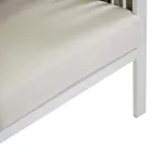 Tumbona de exterior de aluminio blanco y cojines crema - Relaz viadurini