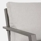 Salón exterior de aluminio con cojines tapizados en tela - Armonia viadurini