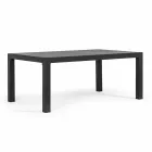 Salón exterior de aluminio con cojines tapizados en tela - Armonia viadurini