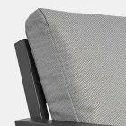 Salón exterior de aluminio con cojines tapizados en tela - Armonia viadurini