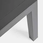 Salón exterior de aluminio con cojines tapizados en tela - Armonia viadurini