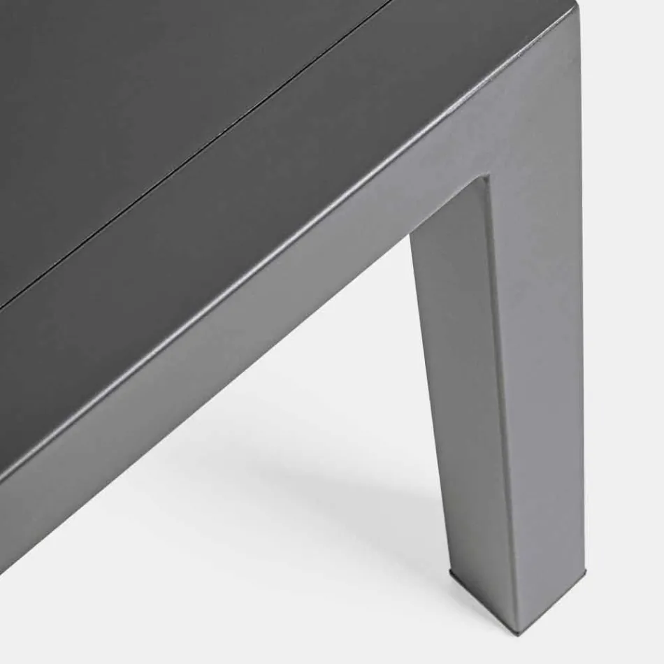 Salón exterior de aluminio con cojines tapizados en tela - Armonia viadurini