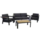 Tumbona de exterior de aluminio con detalles de teca brasileña - Diario viadurini