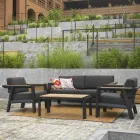 Tumbona de exterior de aluminio con detalles de teca brasileña - Diario viadurini