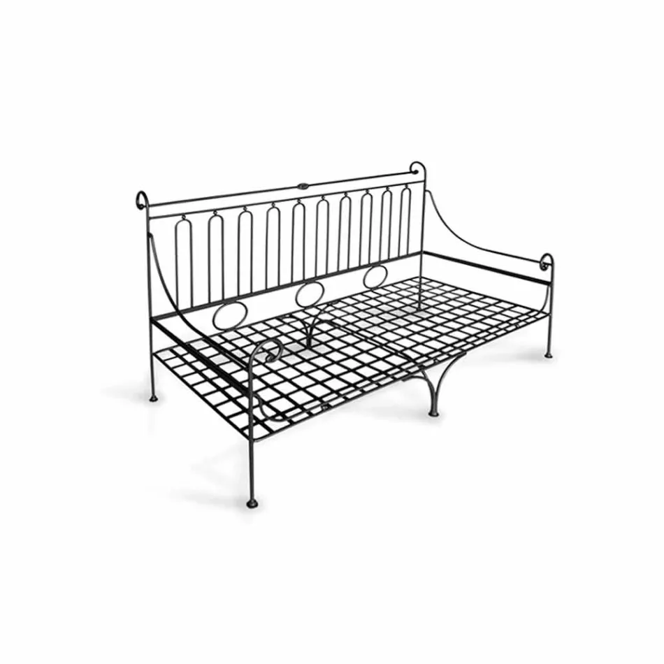 Salón de jardín artesanal con estructura de hierro Made in Italy - Lisotto viadurini