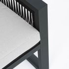 Salón de jardín de diseño en aluminio blanco o negro - Milk Rain viadurini